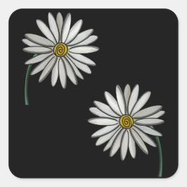 Gewoon Daisies Vierkante Sticker