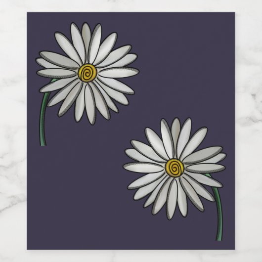 Gewoon Daisies Wijn Etiket (Enkel label)
