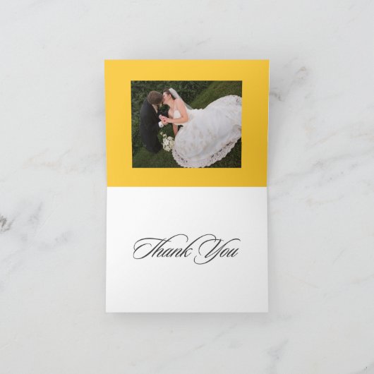 Gewoon dank aan jullie kaarten, huwelijksmonogram bedankkaart (Binnen)