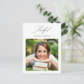 Gewoon dankbaar Afstuderen foto Dank u Briefkaart (Staand voorkant)