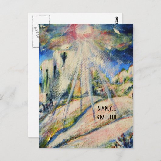 "Gewoon dankbaar" inspirerend briefkaart (Voorkant / Achterkant)