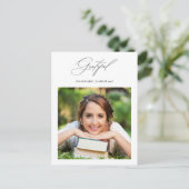 Gewoon dankbare Afstuderen foto Dank u Briefkaart (Staand voorkant)