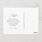 Gewoon dankbare trouwfoto Dank u Briefkaart (Achterkant)