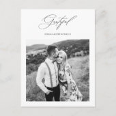 Gewoon dankbare trouwfoto Dank u Briefkaart (Voorkant)