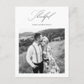 Gewoon dankbare trouwfoto Dank u Briefkaart (Voorkant)