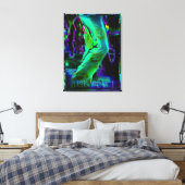 Gewoon dans psychedelische kleuren verpakt canvas afdruk (Insitu (Slaapkamer))