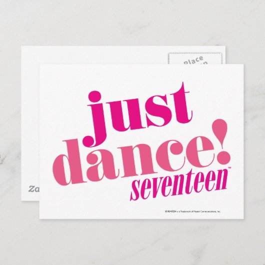 Gewoon dans - Roze Briefkaart (Voorkant / Achterkant)