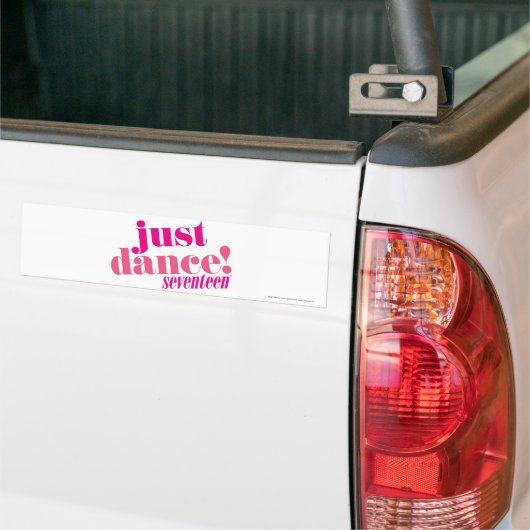 Gewoon dans - Roze Bumpersticker (Op Truck)