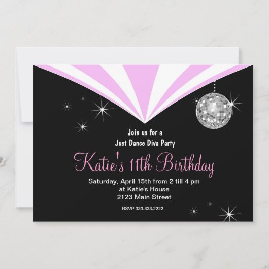 Gewoon dansfeest Diva Kaart (Voorkant)