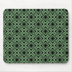 Gewoon Dazzling Damask Mousepad, Green Muismat
