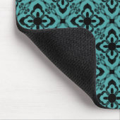 Gewoon Dazzling Damask Mousepad, Turquoise Muismat (Hoek)