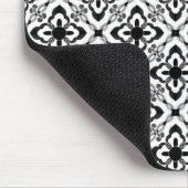 Gewoon Dazzling Damask Mousepad, zwart en wit Muismat (Hoek)
