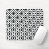 Gewoon Dazzling Damask Mousepad, zwart en wit Muismat (Met muis)
