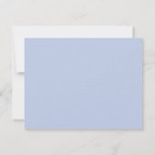 Gewoon Dazzling Damask Wedding Invite, Light Blue Kaart (Achterkant)