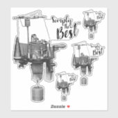 Gewoon de beste cirkelvormige sok breimachine sticker (Vel)