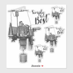 Gewoon de beste cirkelvormige sok breimachine sticker