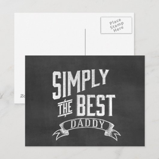 Gewoon de beste pappie-kartonnen kunst briefkaart (Voorkant / Achterkant)