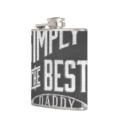 Gewoon de beste pappie-kartonnen kunst heupfles (Links)