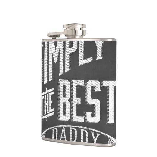 Gewoon de beste pappie-kartonnen kunst heupfles (Links)