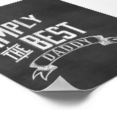 Gewoon de beste pappie-kartonnen kunst poster (Hoek)