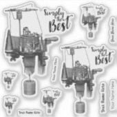 Gewoon de beste personaliseer sokbreimachine sticker (Voorkant)