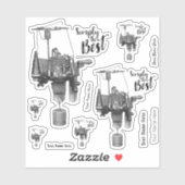 Gewoon de beste personaliseer sokbreimachine sticker (Vel)