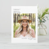 Gewoon de bruid foto wit Vrijgezellenfeest Kaart (Staand voorkant)