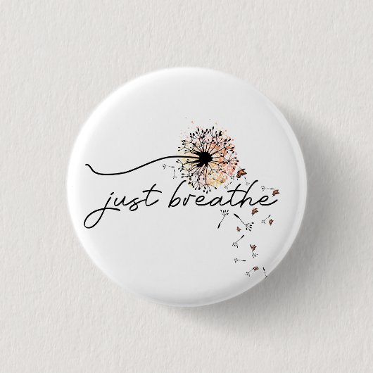 Gewoon de Dandelion Self Care Motivatie Ronde Button 3,2 Cm (Voorkant)