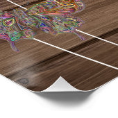 Gewoon de Dandelions Butterfly Wooden Perfect Poster (Hoek)