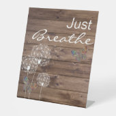 Gewoon de Dandelions Butterfly Wooden Reclamebord Met Voetstuk (Voorkant)