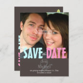 Gewoon, de datum opslaan Foto briefkaarten, Aankondigingskaart (Voorkant / Achterkant)