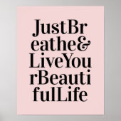 Gewoon de Inspirerend Posters van het Citaat Roze (Voorkant)