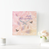 Gewoon de lederen vlinder pasta afbreken vierkante klok (Huis)