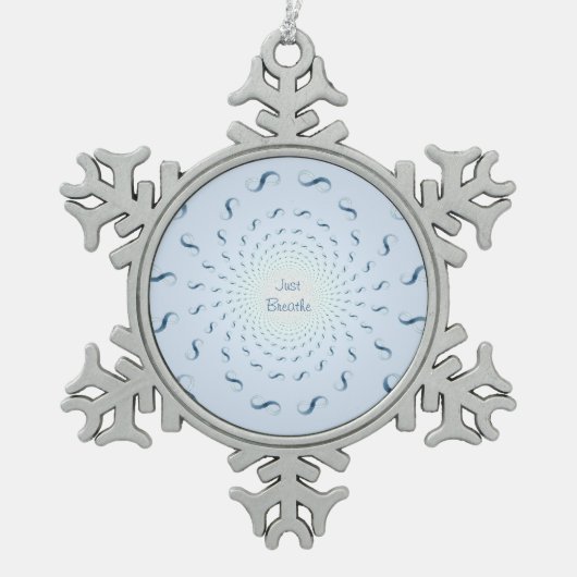 Gewoon de oneindige oneindige oneindige oneindighe tin sneeuwvlok ornament (Voorkant)