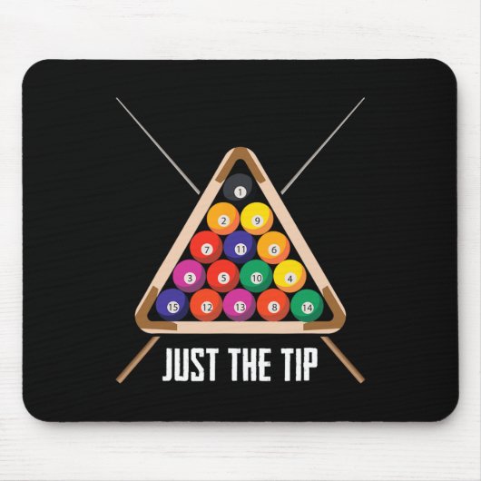 Gewoon de tip spelen Pool Hall grappige biljart Muismat (Voorkant)