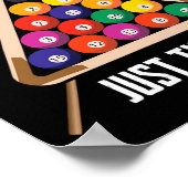 Gewoon de tip spelen Pool Hall grappige biljart Poster (Hoek)