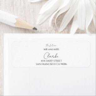 Gewoon De Toekomst Mr & Mrs Huwelijk Retouradres Etiket