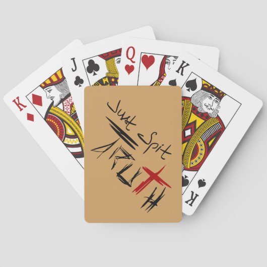 Gewoon de Waarheid spuiten Pokerkaarten (Achterkant)