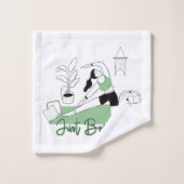 Gewoon de Yoga Meditation Pose afbreken Bad Handdoek (Wasdoekje)