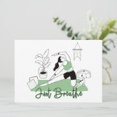 Gewoon de Yoga Meditation Pose afbreken Feestdagenkaart (Staand voorkant)