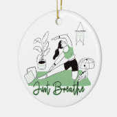 Gewoon de Yoga Meditation Pose afbreken Keramisch Ornament (Links)