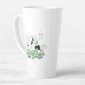 Gewoon de Yoga Meditation Pose afbreken Latte Mok (Linkerhoek)