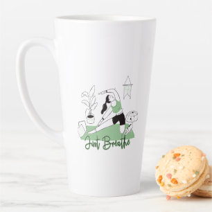 Gewoon de Yoga Meditation Pose afbreken Latte Mok