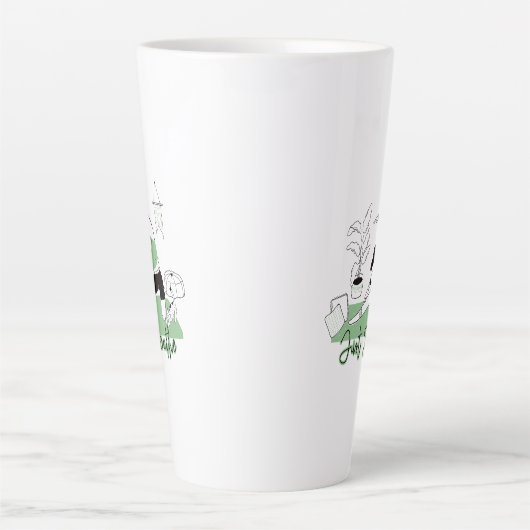 Gewoon de Yoga Meditation Pose afbreken Latte Mok (Voorkant)