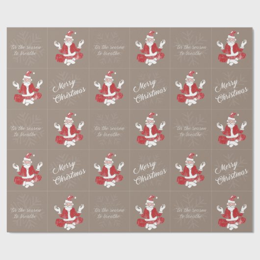 Gewoon de Yoga Santa Cadeaupapier (Vlak)