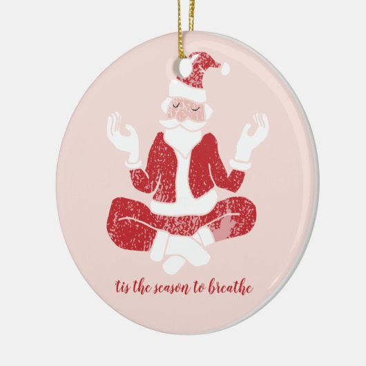 Gewoon de Yoga Santa Keramisch Ornament (Links)