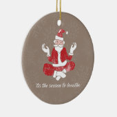 Gewoon de Yoga Santa Keramisch Ornament (Rechts)