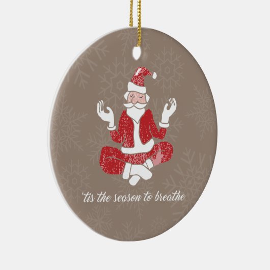 Gewoon de Yoga Santa Keramisch Ornament (Rechts)