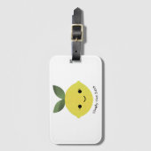 Gewoon de Zest Cute Kawaii Lemon Bagagelabel (Voorkant (verticaal))