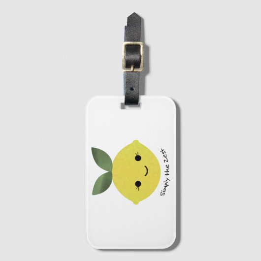 Gewoon de Zest Cute Kawaii Lemon Bagagelabel (Voorkant (verticaal))